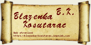 Blaženka Košutarac vizit kartica